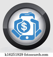 Phone cost icon Phone cost icon