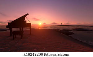 Piano on the beach Piano on the beach