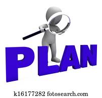 Plan Character Shows Plans Objectives Planning And Organizing