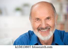 Portrait of a smiling attractive senior man