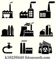 Power plants, factories and industrial buildings Power plants, factories and industrial buildings