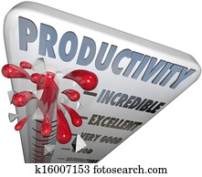 Productivity Thermometer Maximum Efficiency Production Productivity Thermometer Maximum Efficiency Production