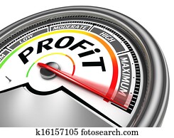 profit conceptual meter profit conceptual meter