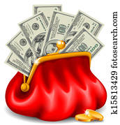 Purse with money