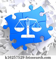 Puzzle Pieces: Justice Concept. Puzzle Pieces: Justice Concept.