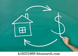Real Estate and Cash concept Real Estate and Cash concept