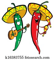 Red and green hot chili character peppers music group Red and green hot chili character peppers music group