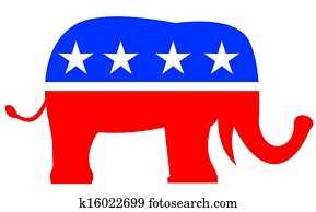 Republican Elephant Mascot USA Flag Republican Elephant Mascot USA Flag