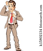 riadiť, od, znepokojený, businessman.