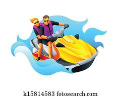 Riding ski jet Riding ski jet