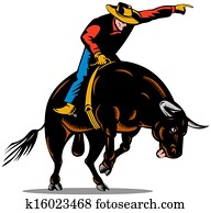 Rodeo Cowboy Bull Riding Retro Rodeo Cowboy Bull Riding Retro