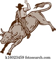 Rodeo Cowboy Bull Riding Rodeo Cowboy Bull Riding