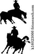 Rodeo Cowboy Horse Riding Silhouette Rodeo Cowboy Horse Riding Silhouette