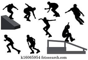 rollerblade, silhuetas