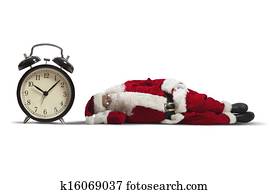 Santa Claus asleep