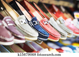 sapatos, em, um, loja