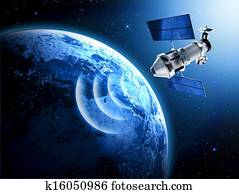 satellite in space