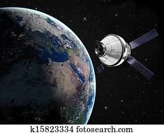 satellite in space