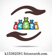 save or secure money concept icon