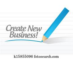 schaffen, neues geschäft, geschrieben, auf, a, weiß, paper.