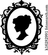 schwarz weiß, kamee