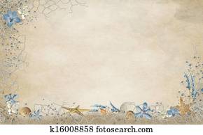 seashell and starfish net border seashell and starfish net border