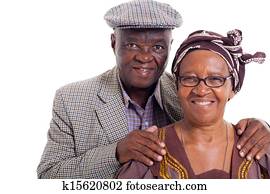 senior african couple portrait