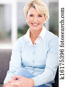 senior woman sitting at home