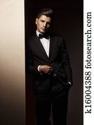 Sexy young man in suit