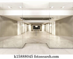 Shop with glass windows and doors Shop with glass windows and doors