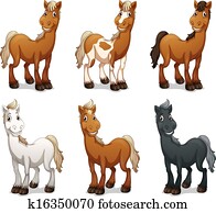 Six smiling horses Six smiling horses