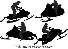 Snowmobiling Silhouette Snowmobiling Silhouette