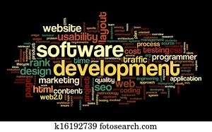 software, desenvolvimento, conceito, em, tag, nuvem
