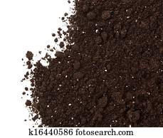 Soil or dirt crop isolated on white background
