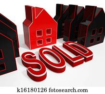 Sold House Displays Sale Of Real Estate Sold House Displays Sale Of Real Estate