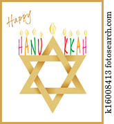 Star of David and Menorah Hanukkah Star of David and Menorah Hanukkah