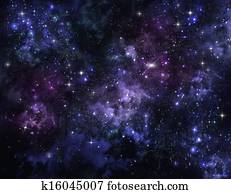 starry sky in the open space starry sky in the open space