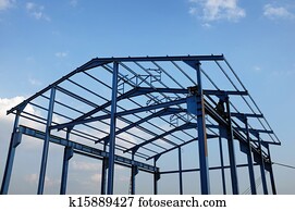 Steel frame of a new industrial building Steel frame of a new industrial building