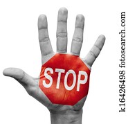 stopp, concept.