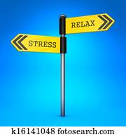 Stress or Relax. Concept of Choice.