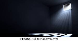 Sunshine Shining In Prison Cell Window