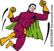 Super Hero Jumping Punching Super Hero Jumping Punching