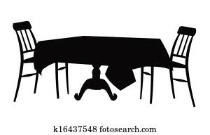 table and chair silhouettte table and chair silhouettte