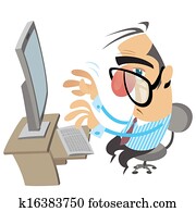 tag, arbeit, an, büro