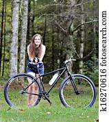 Teen Girl with Bicycle