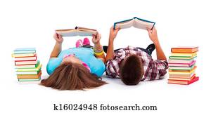 Teens reading books Teens reading books