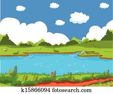 teich, und, hintergrund, landschaft teich, und, hintergrund, landschaft