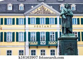 The Beethoven Monument on the Munsterplatz in Bonn, Germany