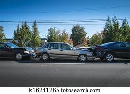 three-car, תאונה