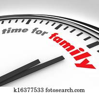 Time for Family Clock Spending Moments Parents Children Time for Family Clock Spending Moments Parents Children